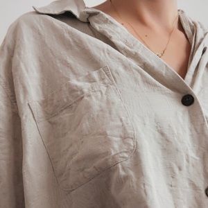 Slouchy khaki button-up